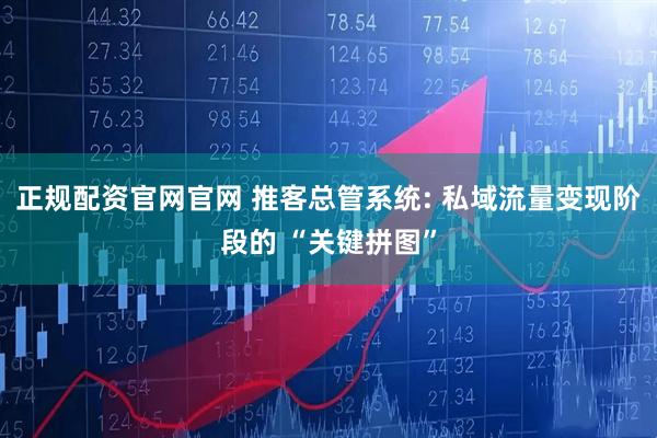 正规配资官网官网 推客总管系统: 私域流量变现阶段的 “关键拼图”